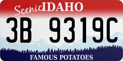 ID license plate 3B9319C