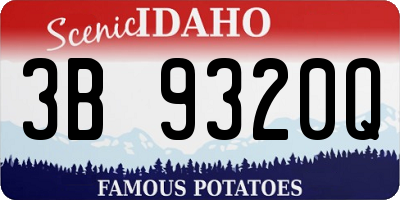 ID license plate 3B9320Q