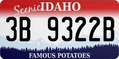 ID license plate 3B9322B