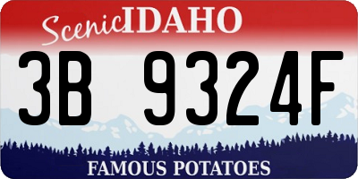 ID license plate 3B9324F