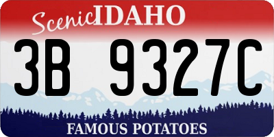 ID license plate 3B9327C