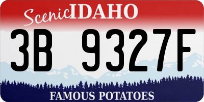 ID license plate 3B9327F