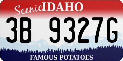 ID license plate 3B9327G