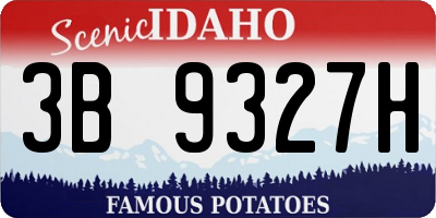 ID license plate 3B9327H