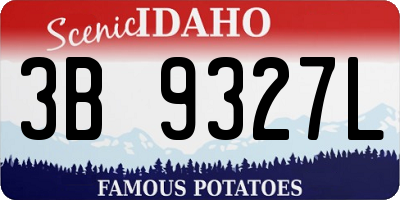 ID license plate 3B9327L