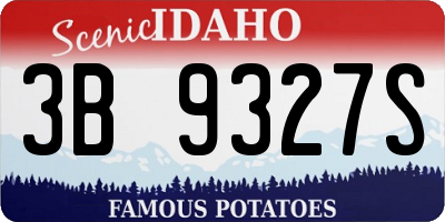 ID license plate 3B9327S