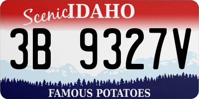 ID license plate 3B9327V