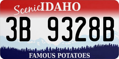 ID license plate 3B9328B