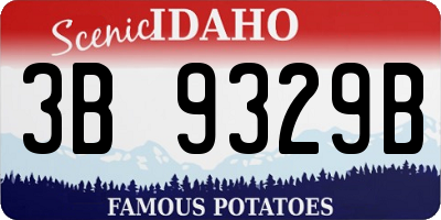 ID license plate 3B9329B