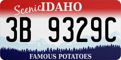 ID license plate 3B9329C