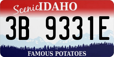 ID license plate 3B9331E