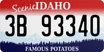 ID license plate 3B9334O