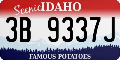ID license plate 3B9337J