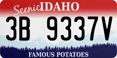 ID license plate 3B9337V
