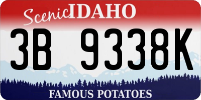 ID license plate 3B9338K