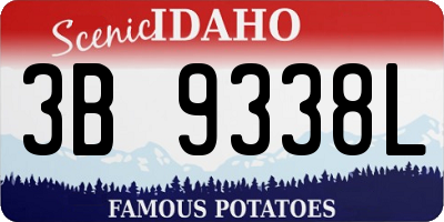 ID license plate 3B9338L