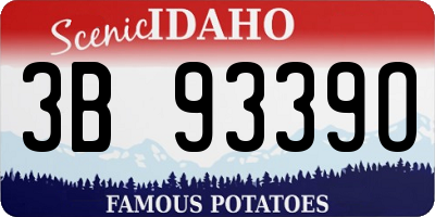 ID license plate 3B9339O