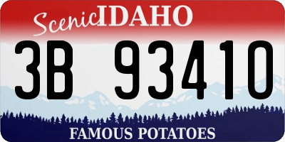 ID license plate 3B9341O