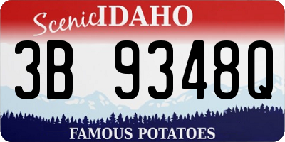 ID license plate 3B9348Q