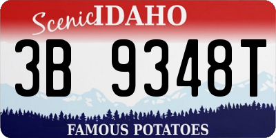 ID license plate 3B9348T