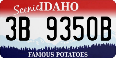 ID license plate 3B9350B