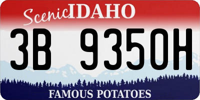 ID license plate 3B9350H