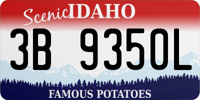 ID license plate 3B9350L