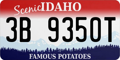 ID license plate 3B9350T