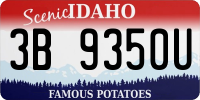 ID license plate 3B9350U