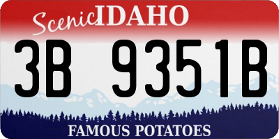 ID license plate 3B9351B