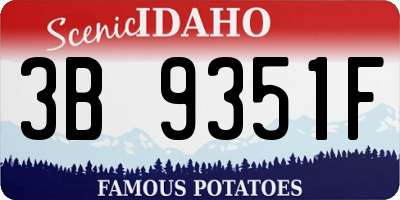 ID license plate 3B9351F