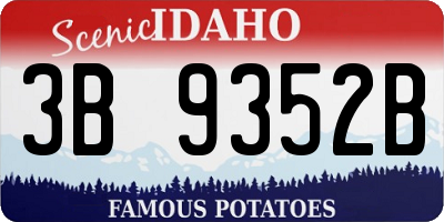 ID license plate 3B9352B