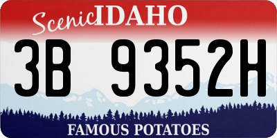 ID license plate 3B9352H