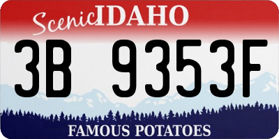 ID license plate 3B9353F