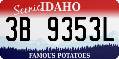 ID license plate 3B9353L