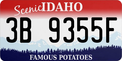 ID license plate 3B9355F
