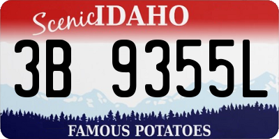 ID license plate 3B9355L