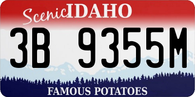 ID license plate 3B9355M