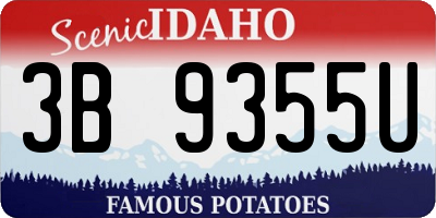 ID license plate 3B9355U
