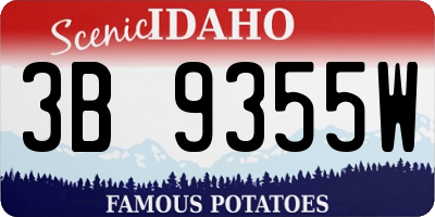 ID license plate 3B9355W