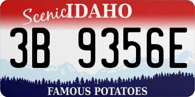 ID license plate 3B9356E