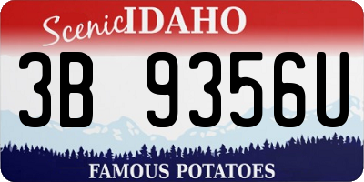 ID license plate 3B9356U