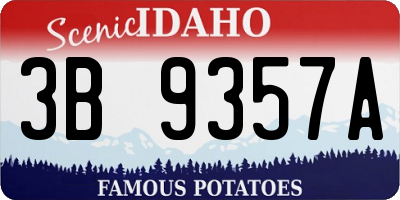 ID license plate 3B9357A