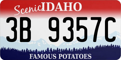 ID license plate 3B9357C