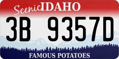 ID license plate 3B9357D