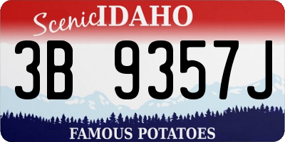 ID license plate 3B9357J