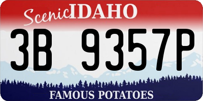 ID license plate 3B9357P
