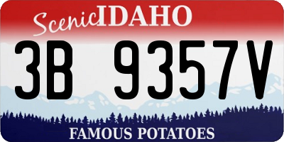 ID license plate 3B9357V