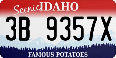 ID license plate 3B9357X