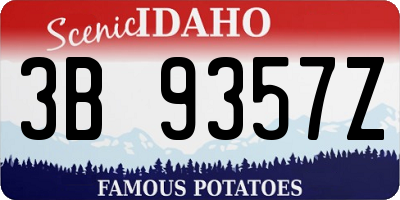 ID license plate 3B9357Z
